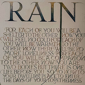 Apache Blessing  calligraphy detail
